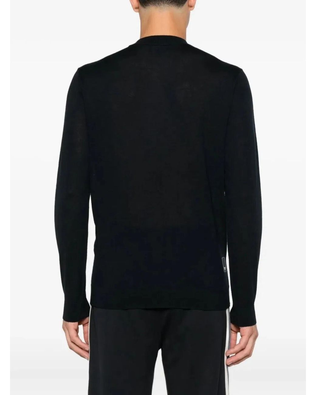Emporio Armani Blue Wool Blend Pullover for men