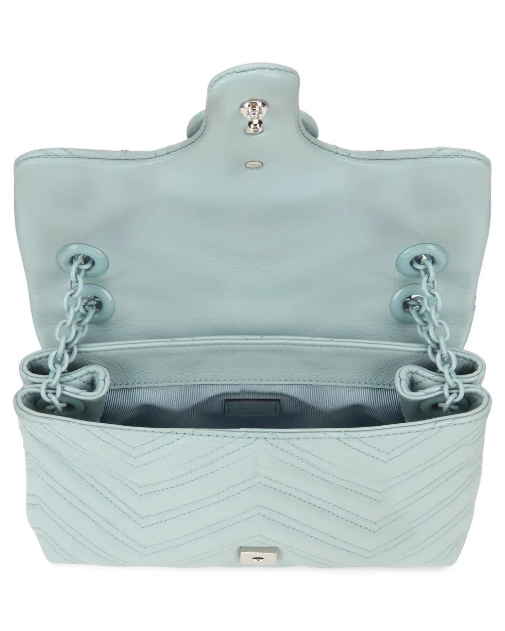 Gucci Blue Small Gg Marmont Shoulder Bag