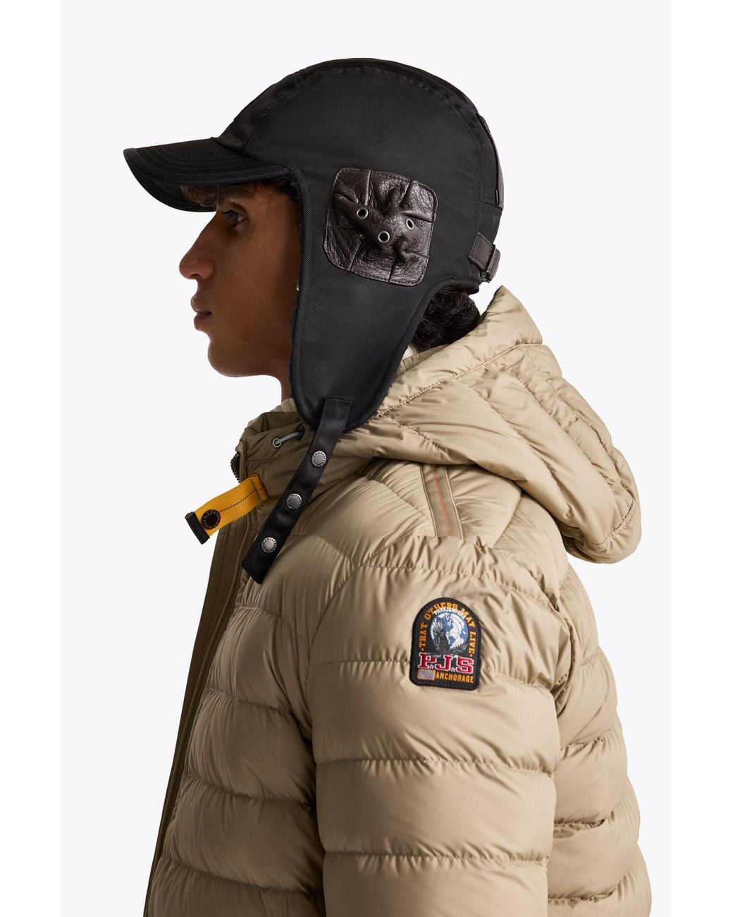 Parajumpers Black Tougan Jockey Hat for men