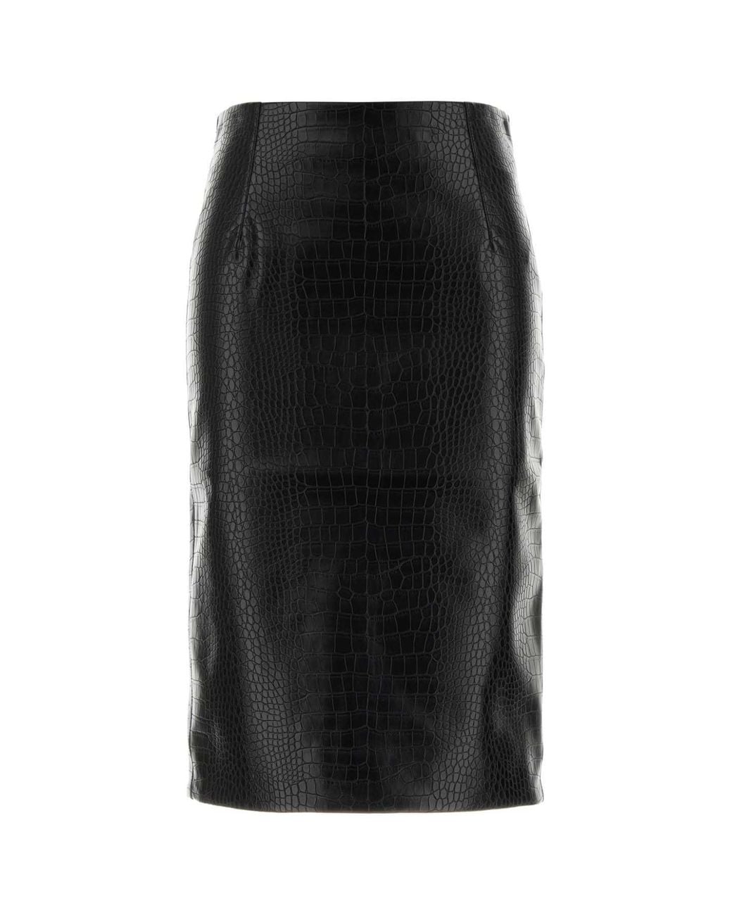 Des Phemmes Black Gonna Midi Stampa Croc