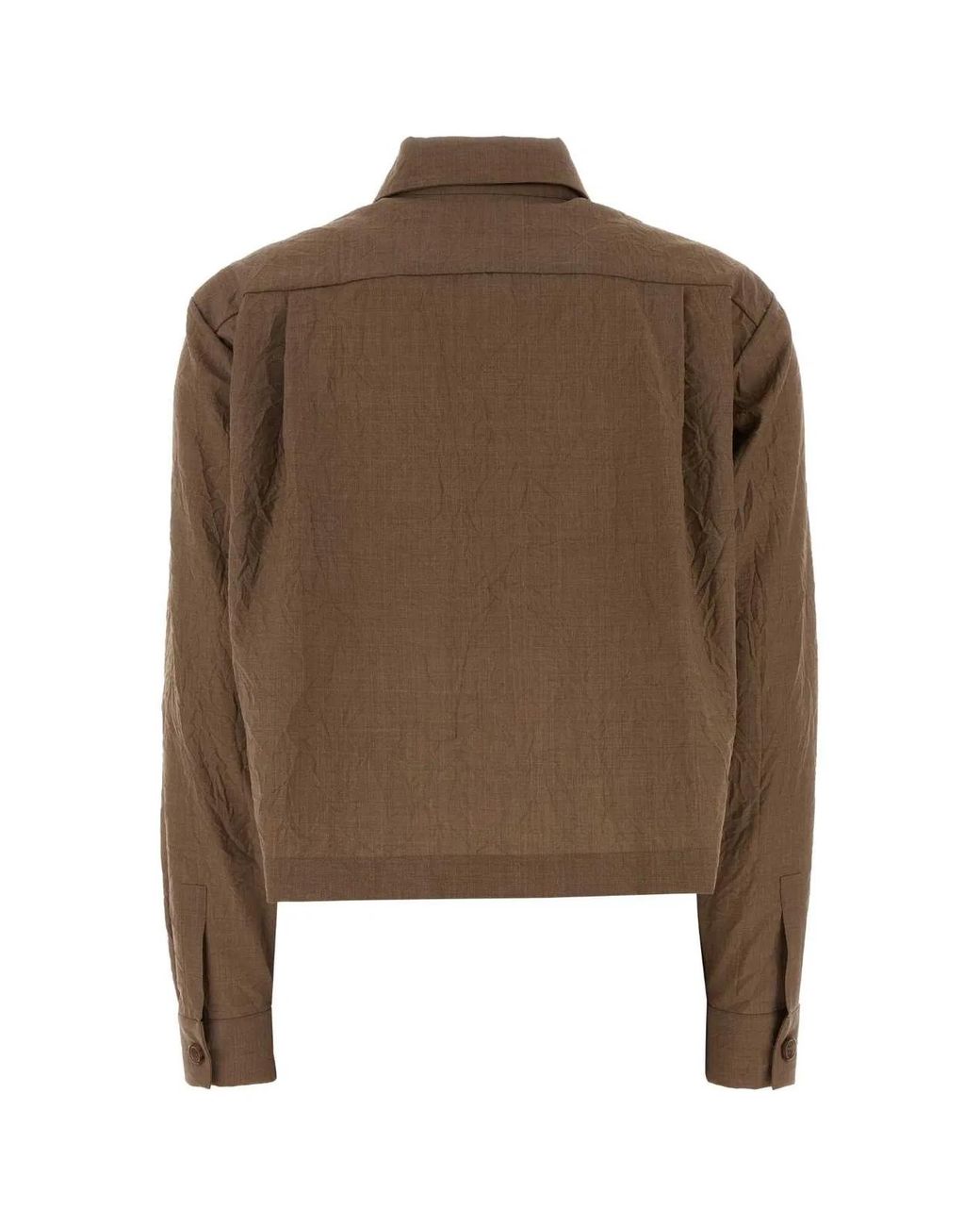 Max Mara Brown Biscuit Wool Ricordo Shirt