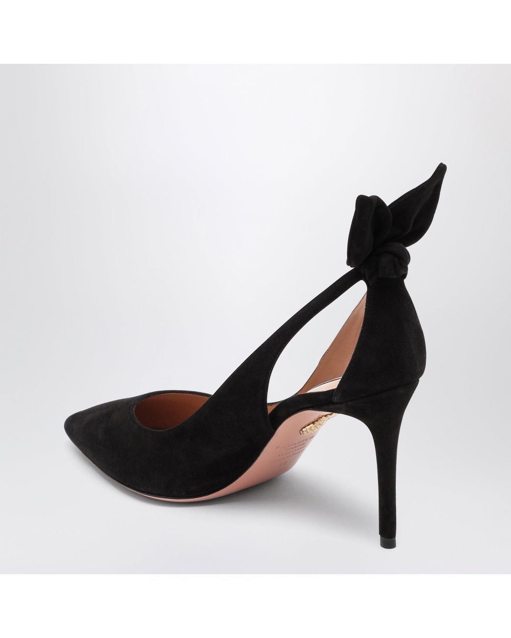 Aquazzura Black Suede Deneuve Pumps