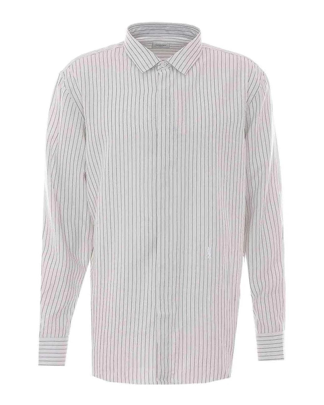 Saint Laurent White Craie/ Cassandre Shirt for men