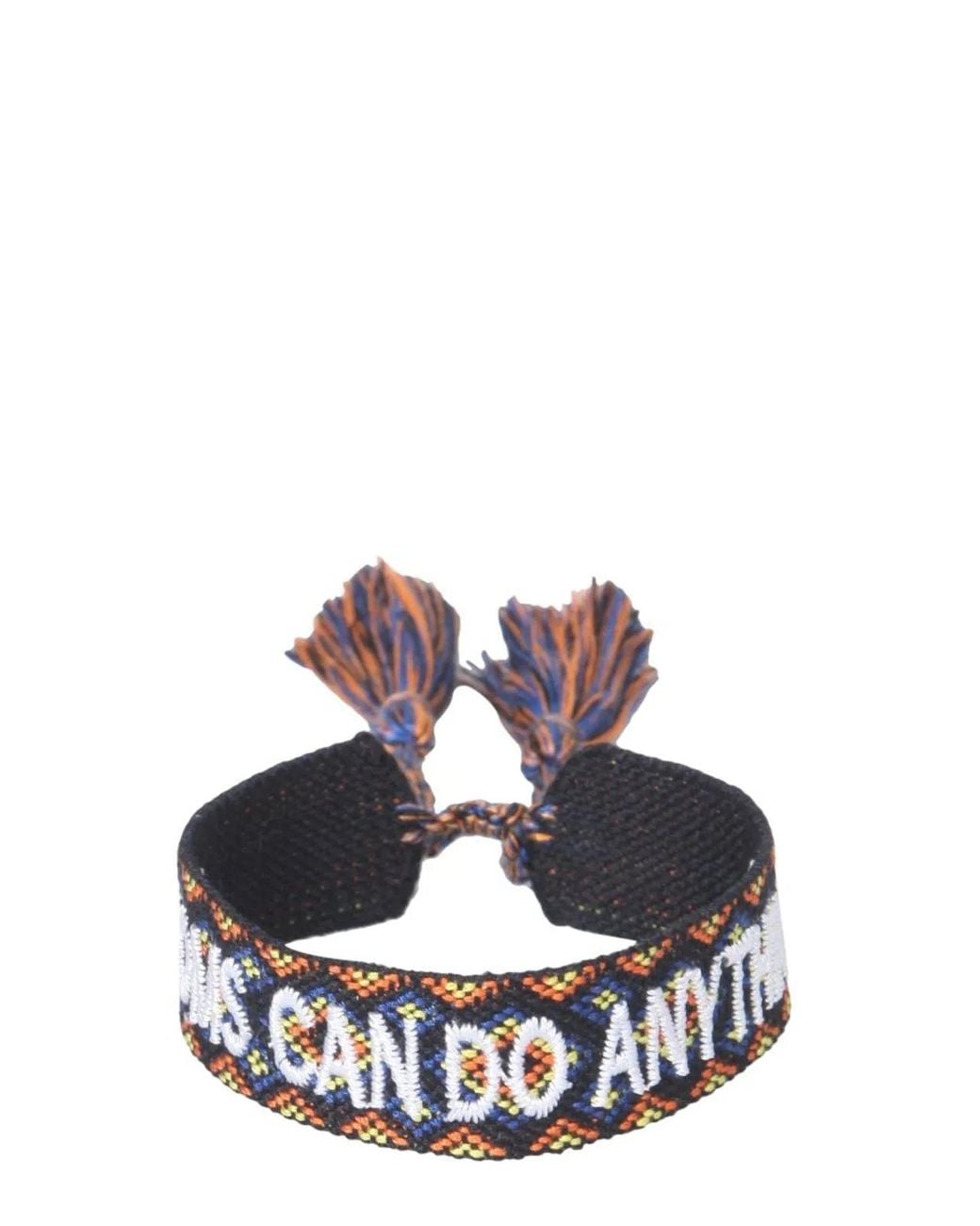LABEL K White Braided Fabric Bracelet