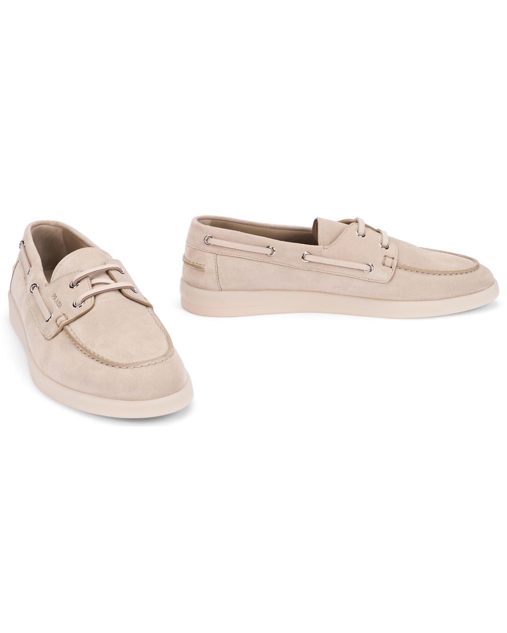 Prada Natural Suede Loafers for men