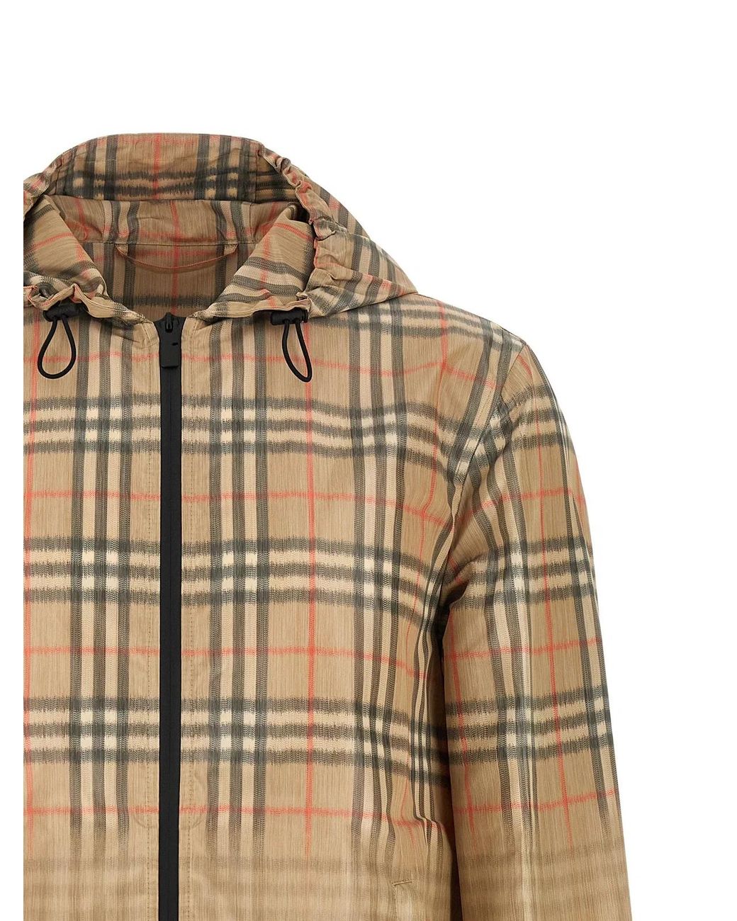 Burberry Natural Check Hood Jacket for men