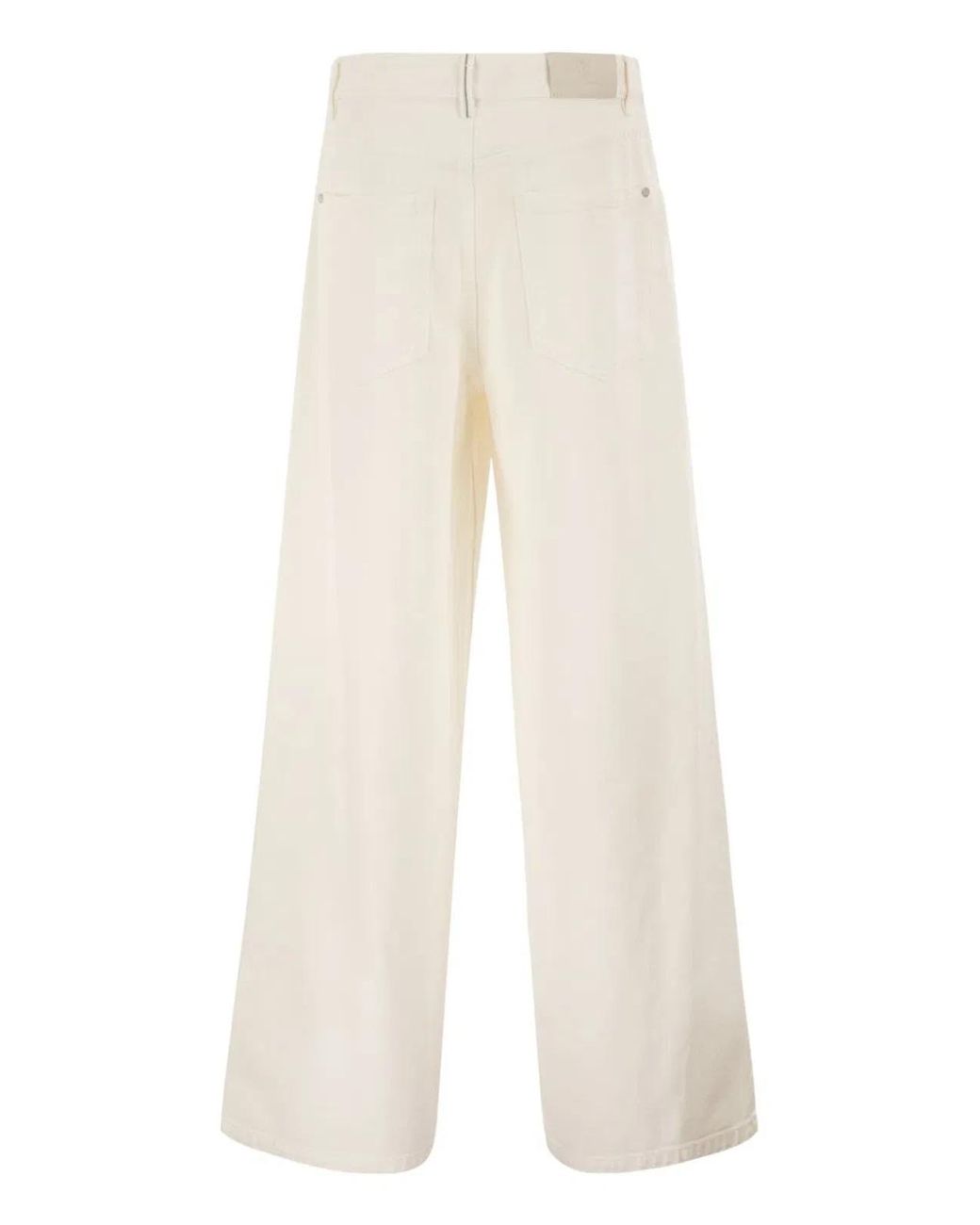 Brunello Cucinelli White Relaxed Trousers