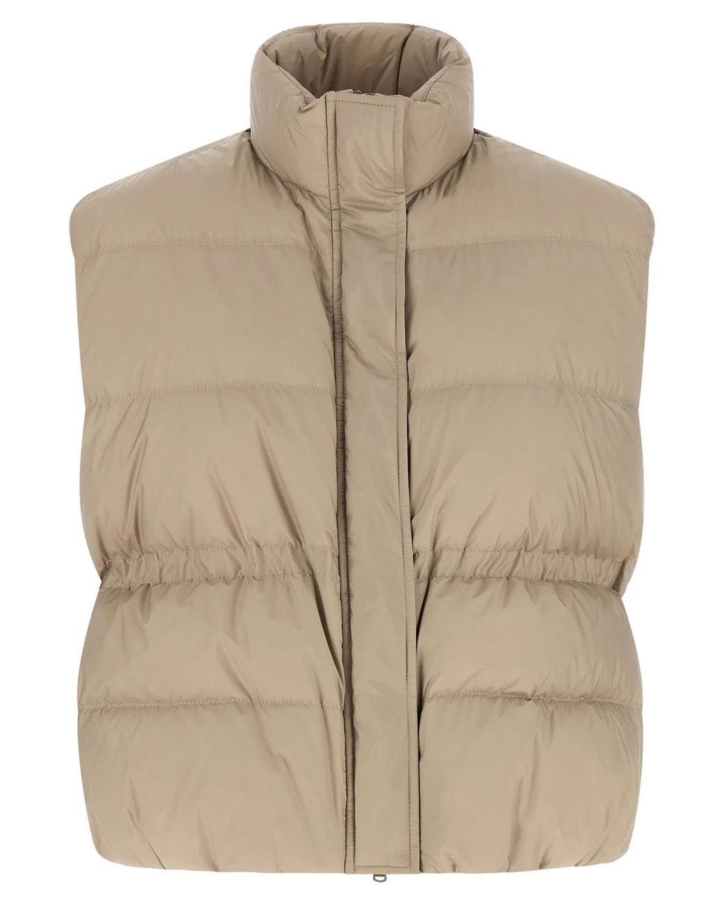 Brunello Cucinelli Natural Polyester Sleeveless Jacket Clothing