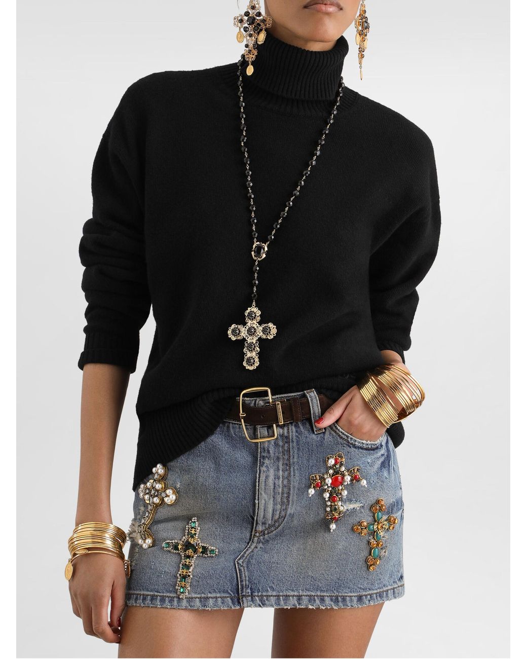 Dolce & Gabbana Black Turtleneck Over