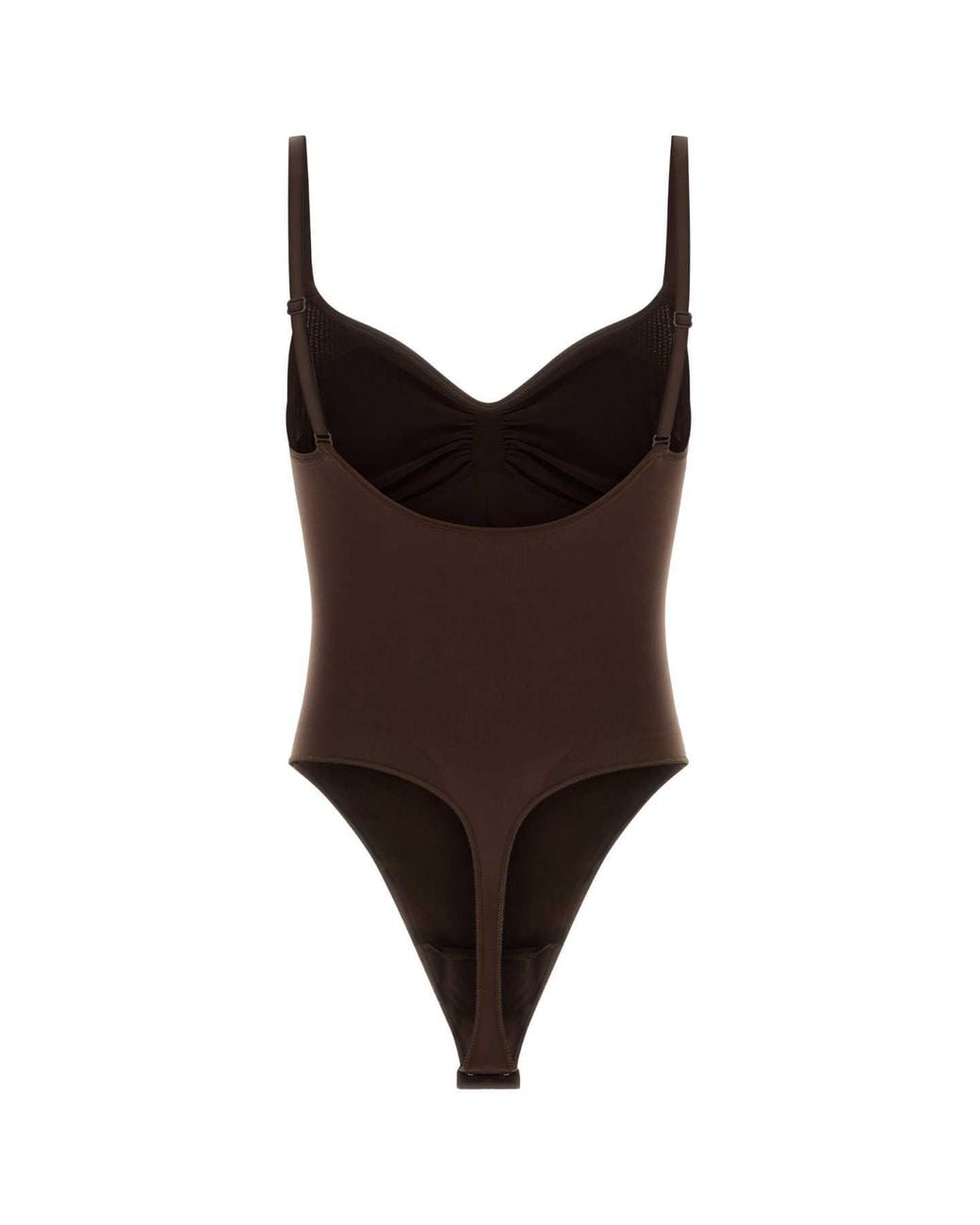 Skims Brown Thong Bodysuit