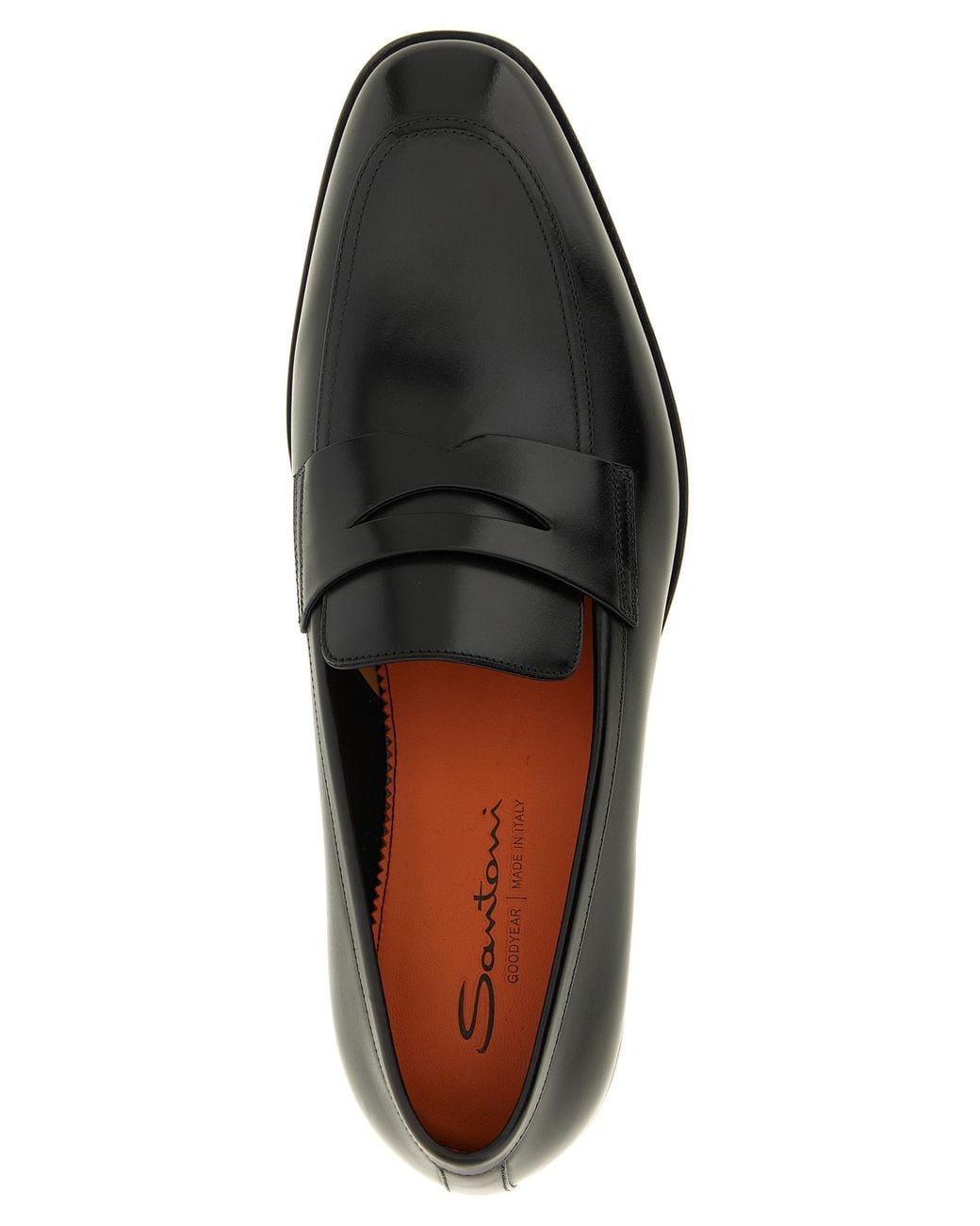Santoni Black 'Gregor' Loafers for men