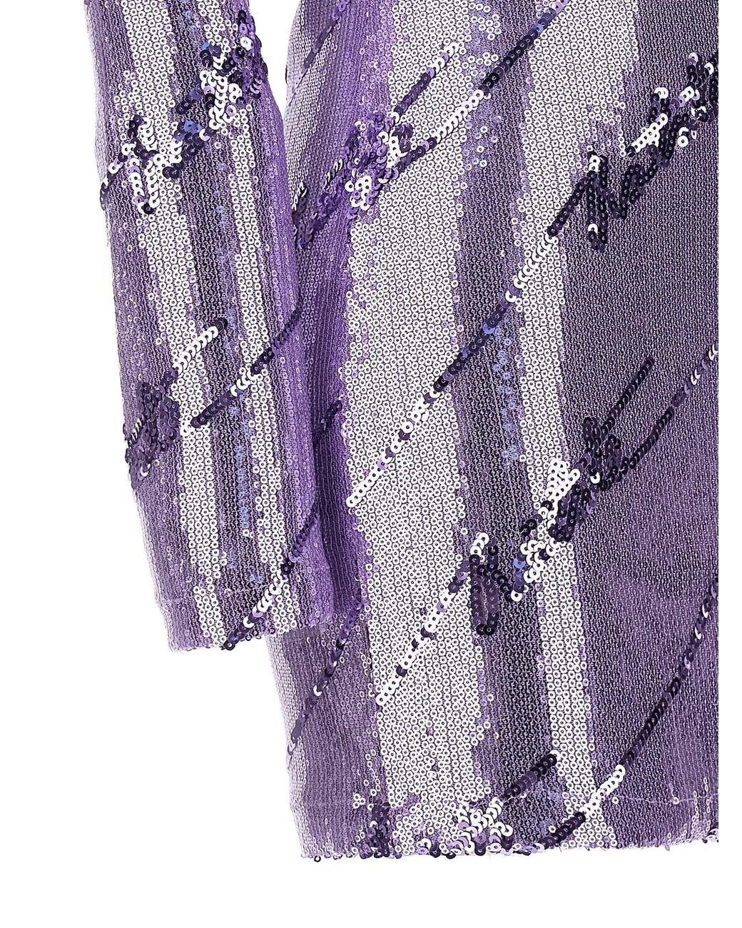 ROTATE BIRGER CHRISTENSEN Purple Rotate Birger Christensen Sequin Mini Dress