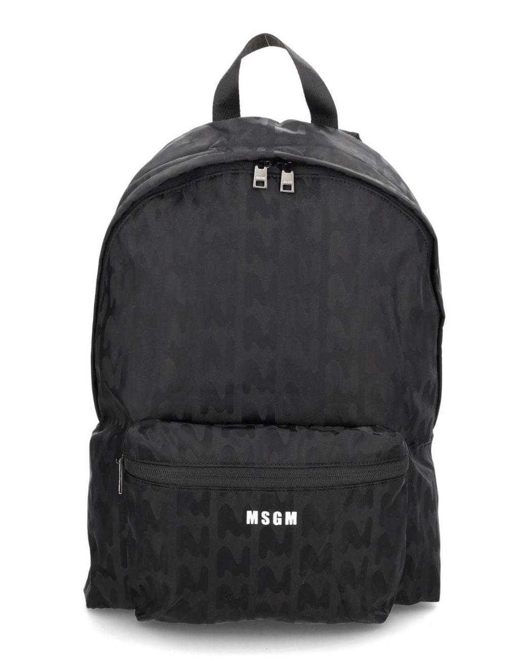 MSGM Black Polyamide Backpack for men