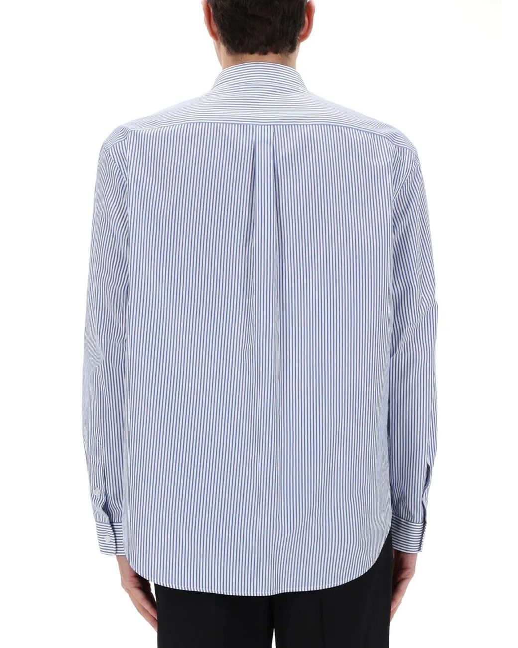 Balmain Blue Shirt With Logo for men