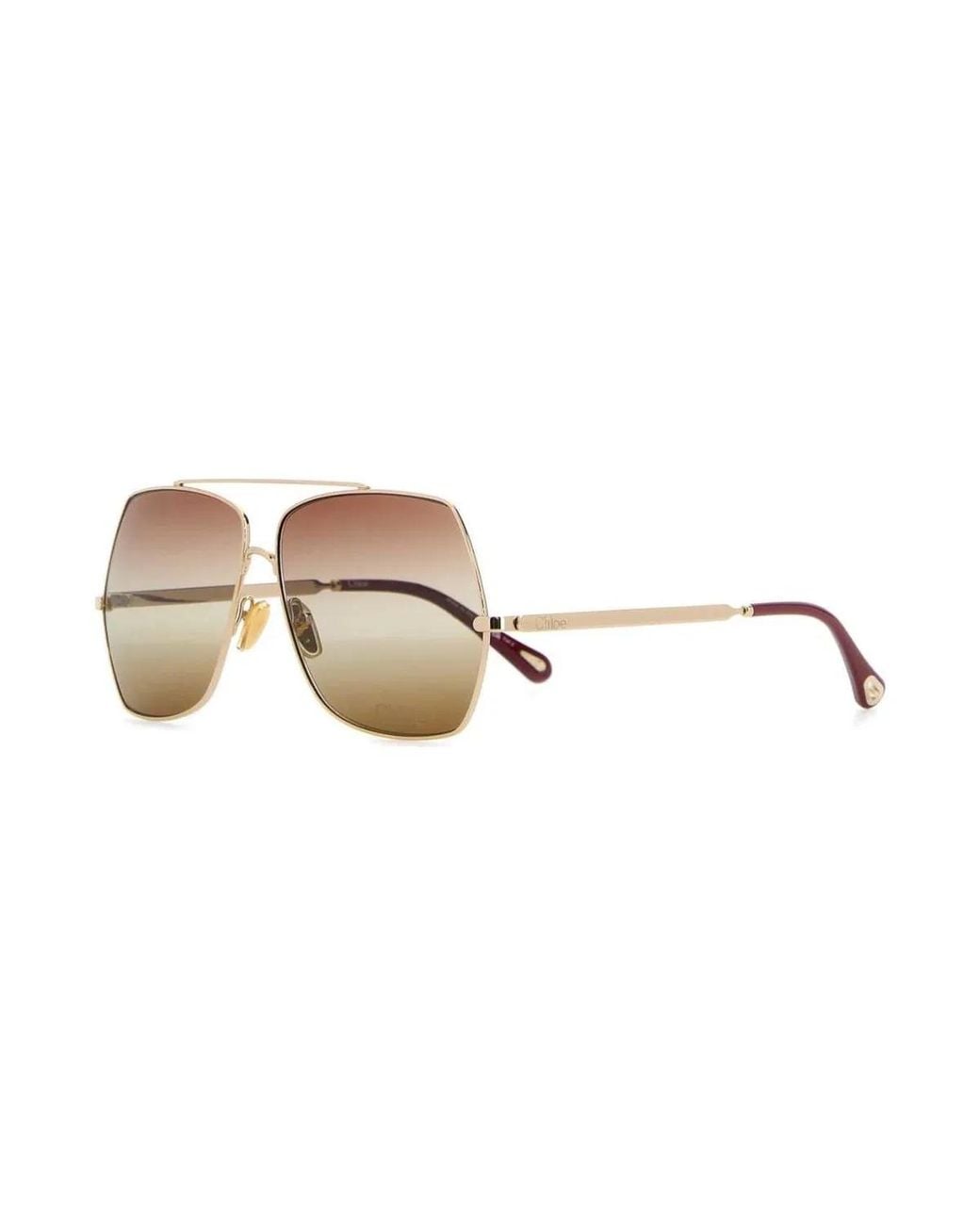 Chloé Metallic Platinum Metal Sunglasses