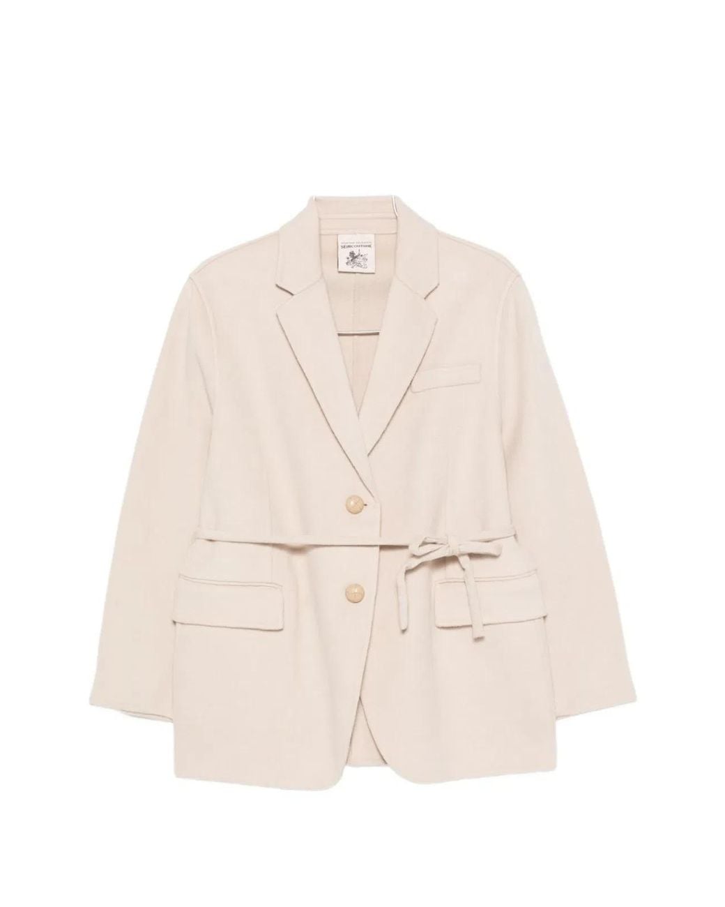 Semicouture Natural Corine Wool Single-Breasted Jacket