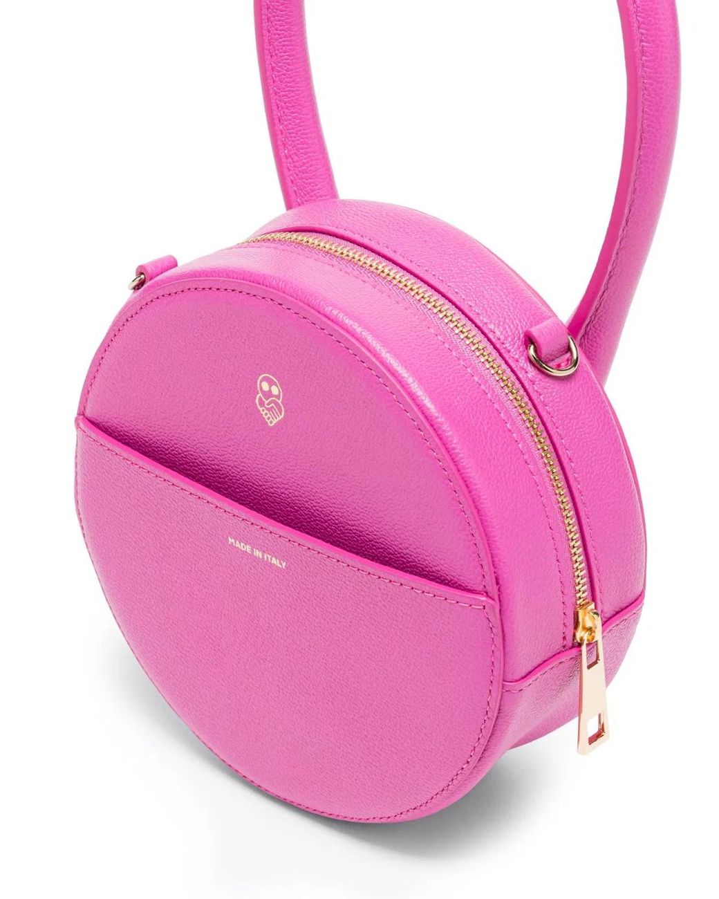 AZ FACTORY Pink Leather Mini Crossbody Bag