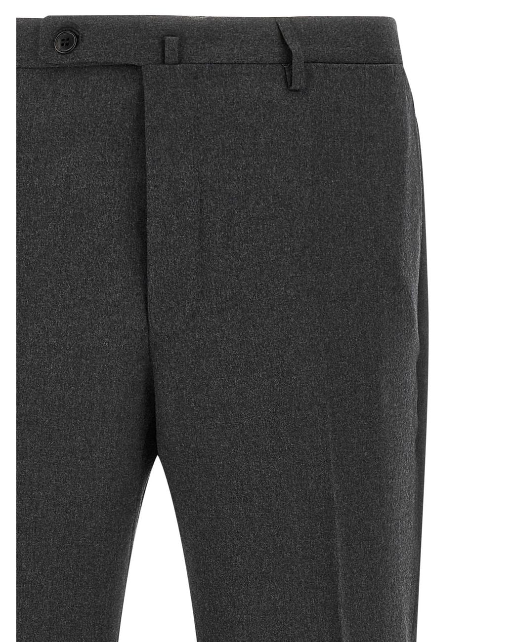 Incotex Gray Pants With Front Crease for men