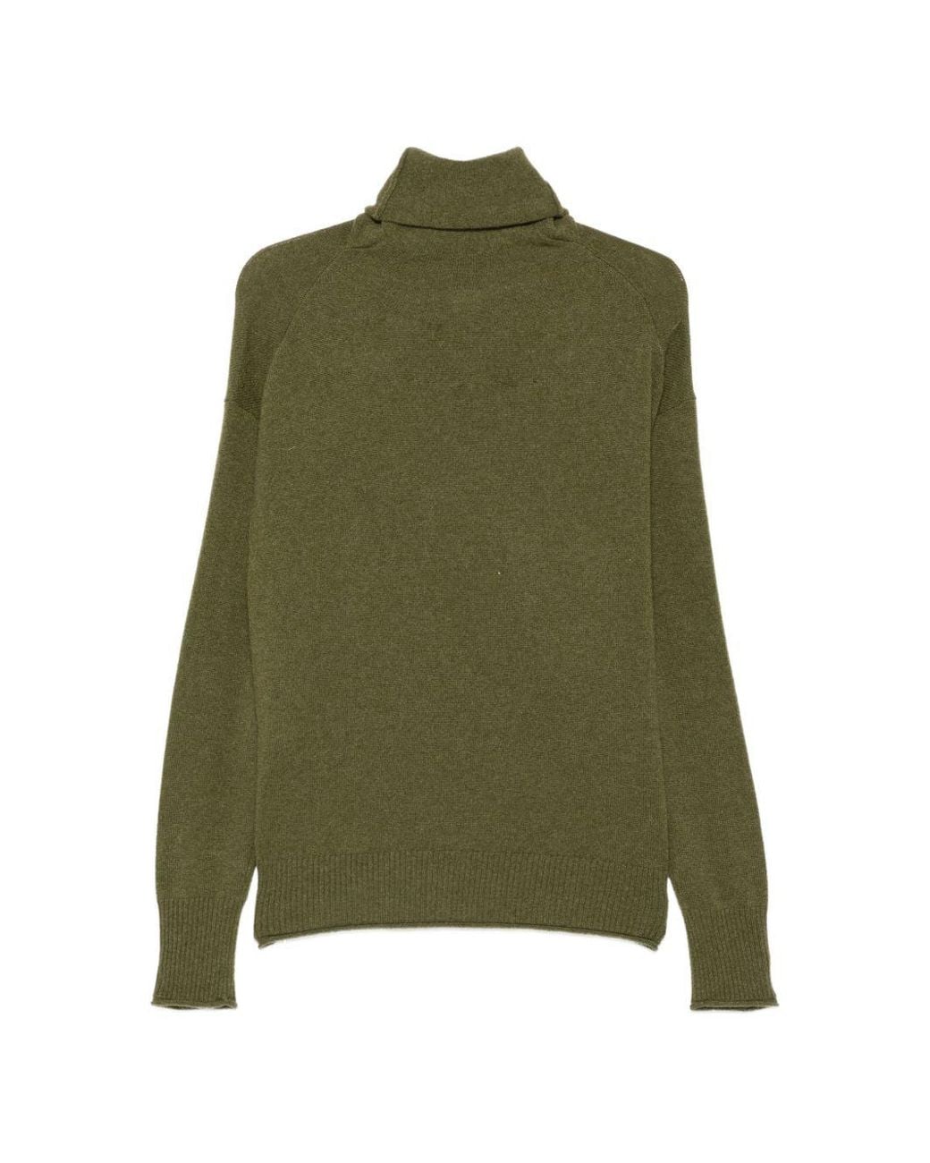 C.t. Plage Green Cashmere Turtle-Neck Sweater
