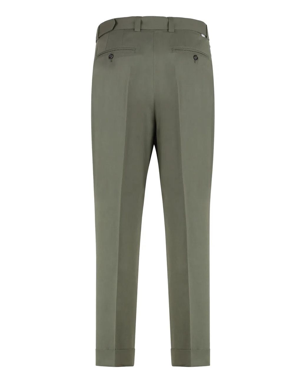 Paolo Pecora Green Slim Fit Chino Trousers for men