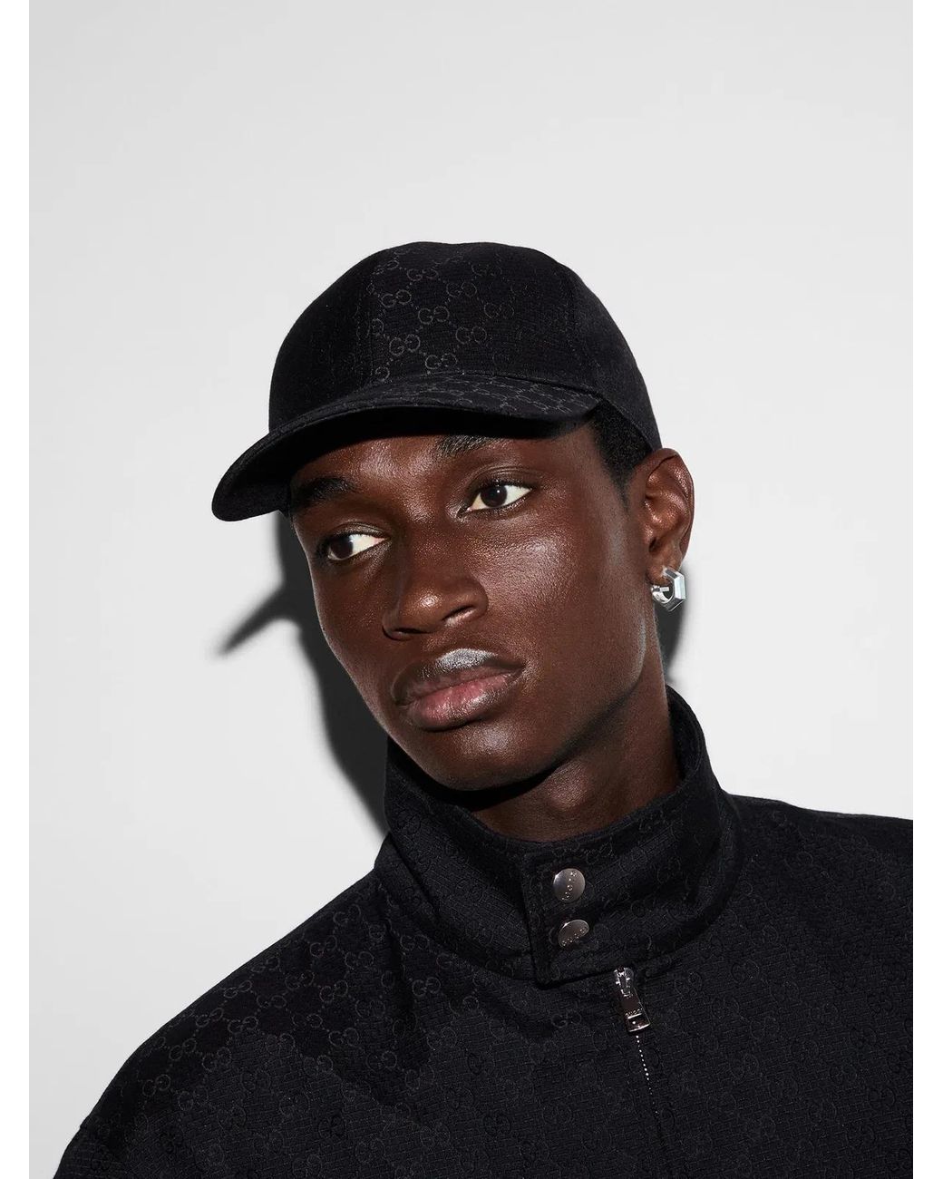 Gucci Black Gg Ripstop Baseball Hat for men