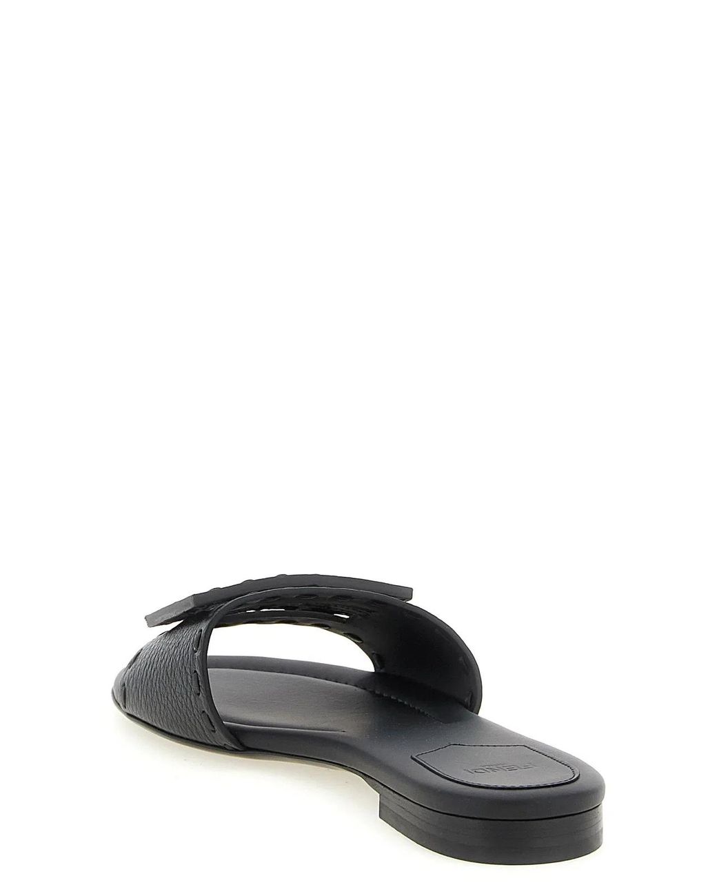 Fendi Black 'Baguette' Slides