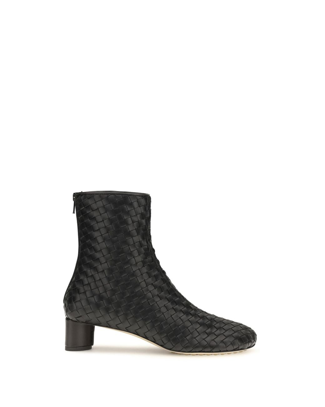 Bottega Veneta Black Cherry Intrecciato Ankle Boots