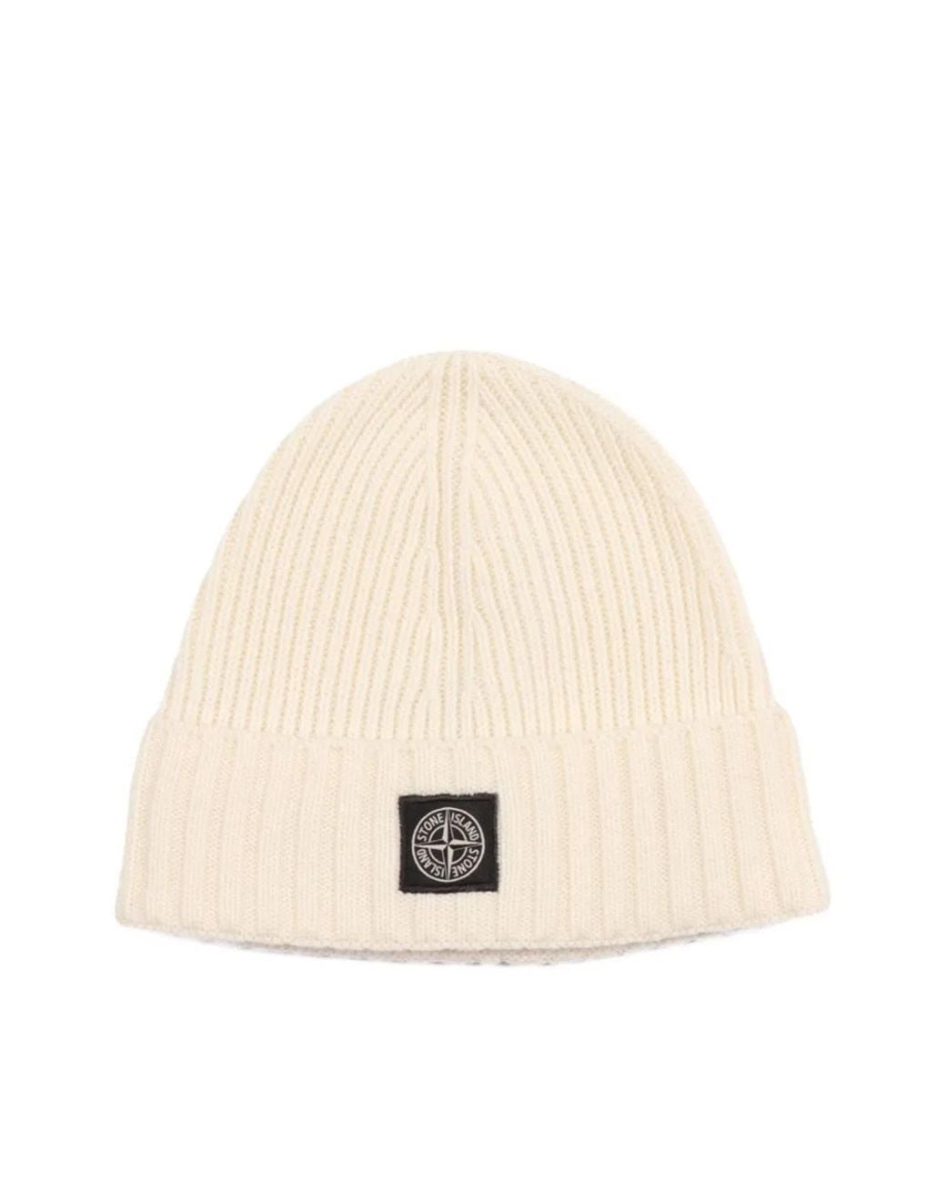 Stone Island Natural Beanie Hat