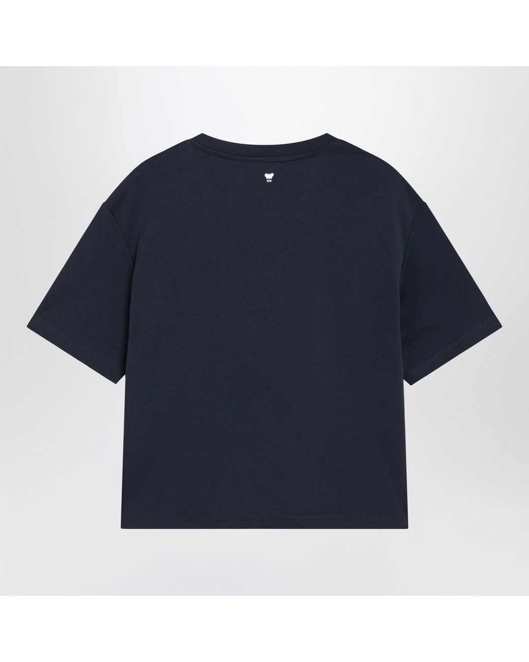 Weekend by Maxmara Blue Boxy Cotton Tshirt With Print