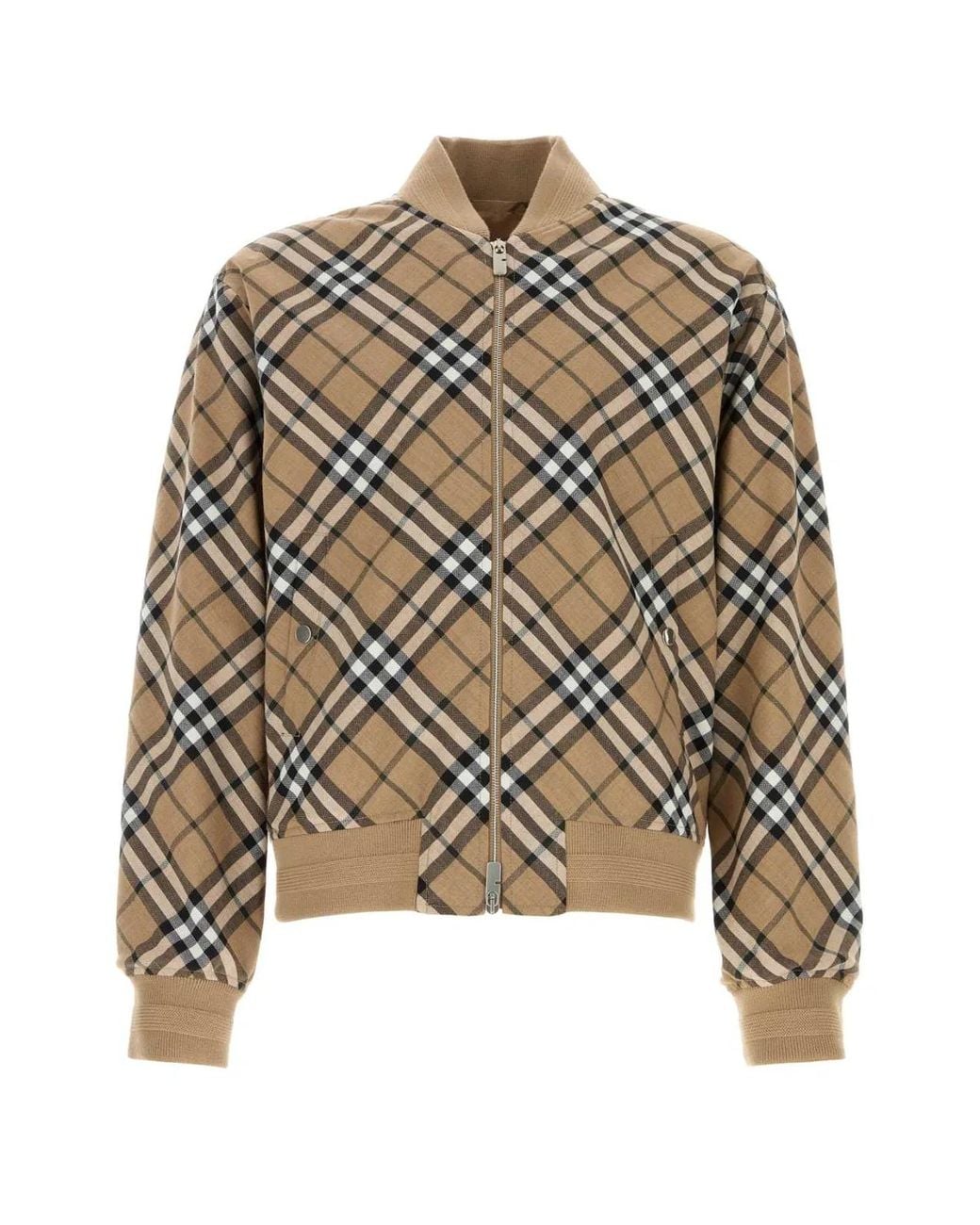Burberry Multicolor Embroidered Polyester-Wool Bomber Jacket for men