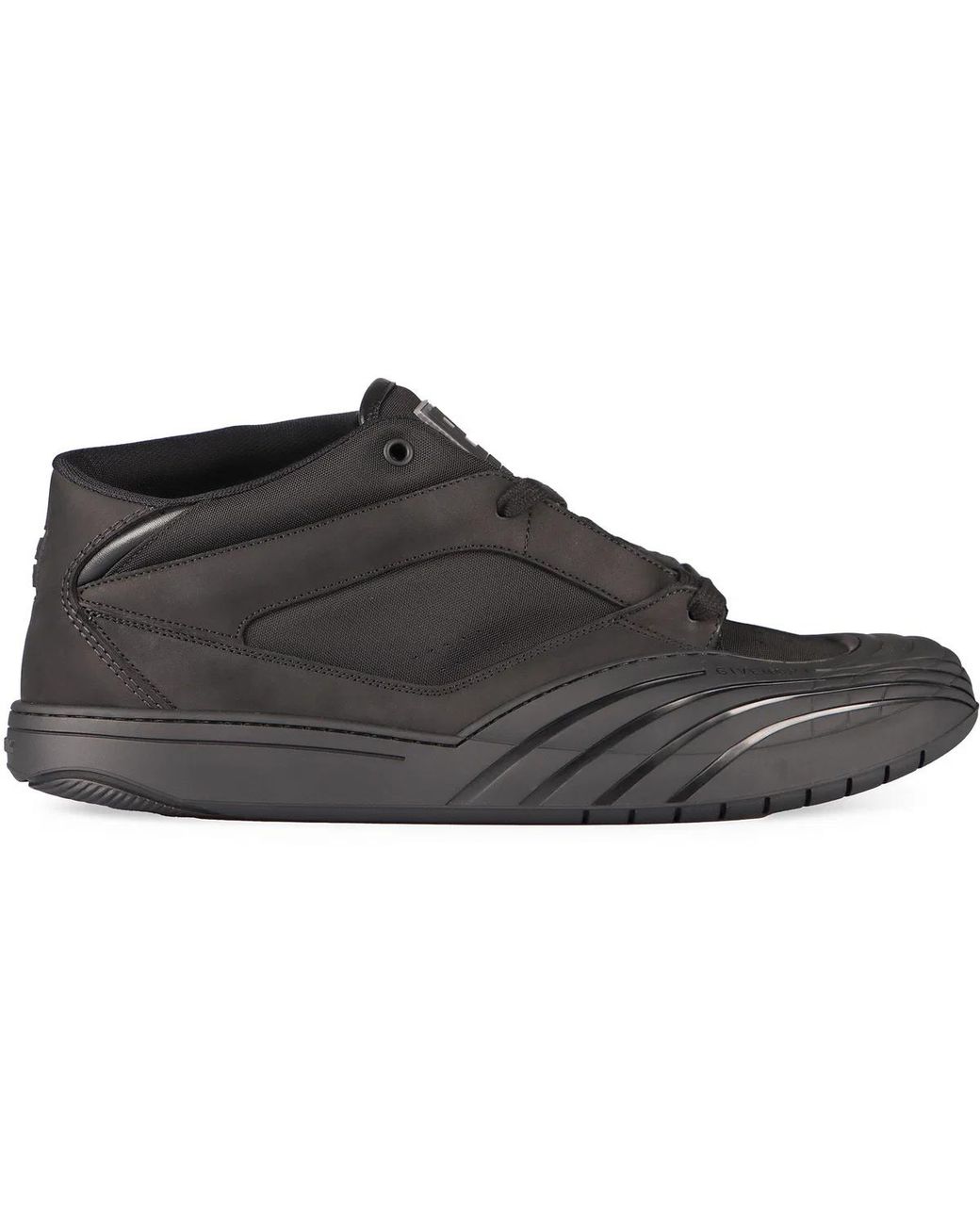 Givenchy Black Mid-Top Leather Sneakers for men