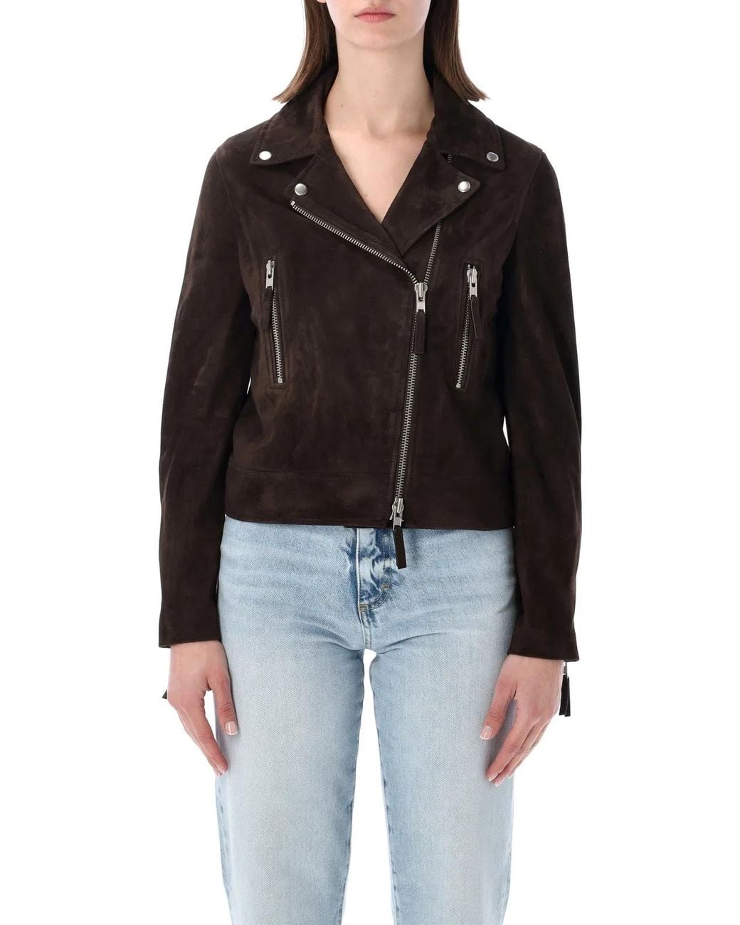 S.W.O.R.D Black Classic Biker Suede Leather Jacket