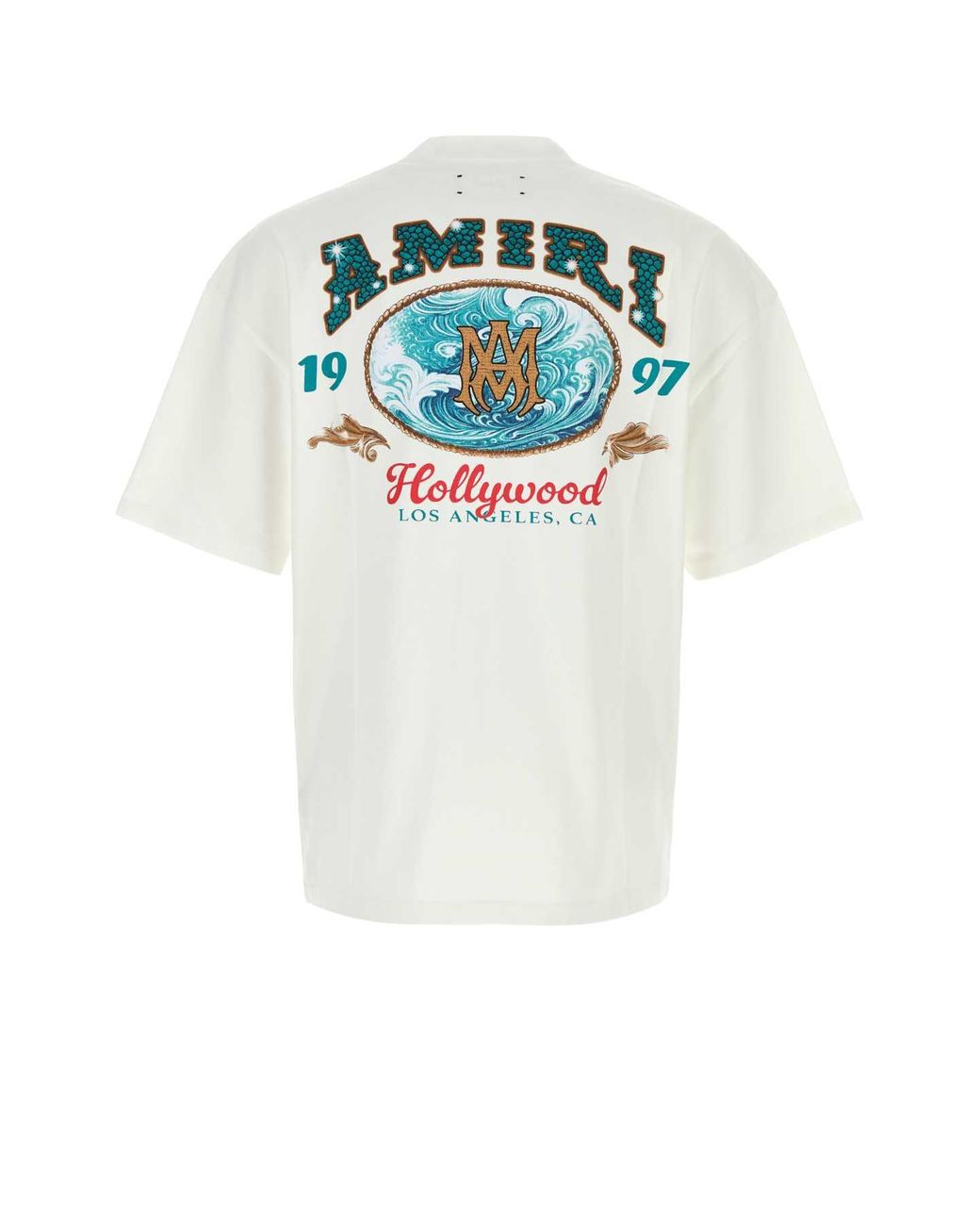 Amiri White Hollywood Os Tee for men