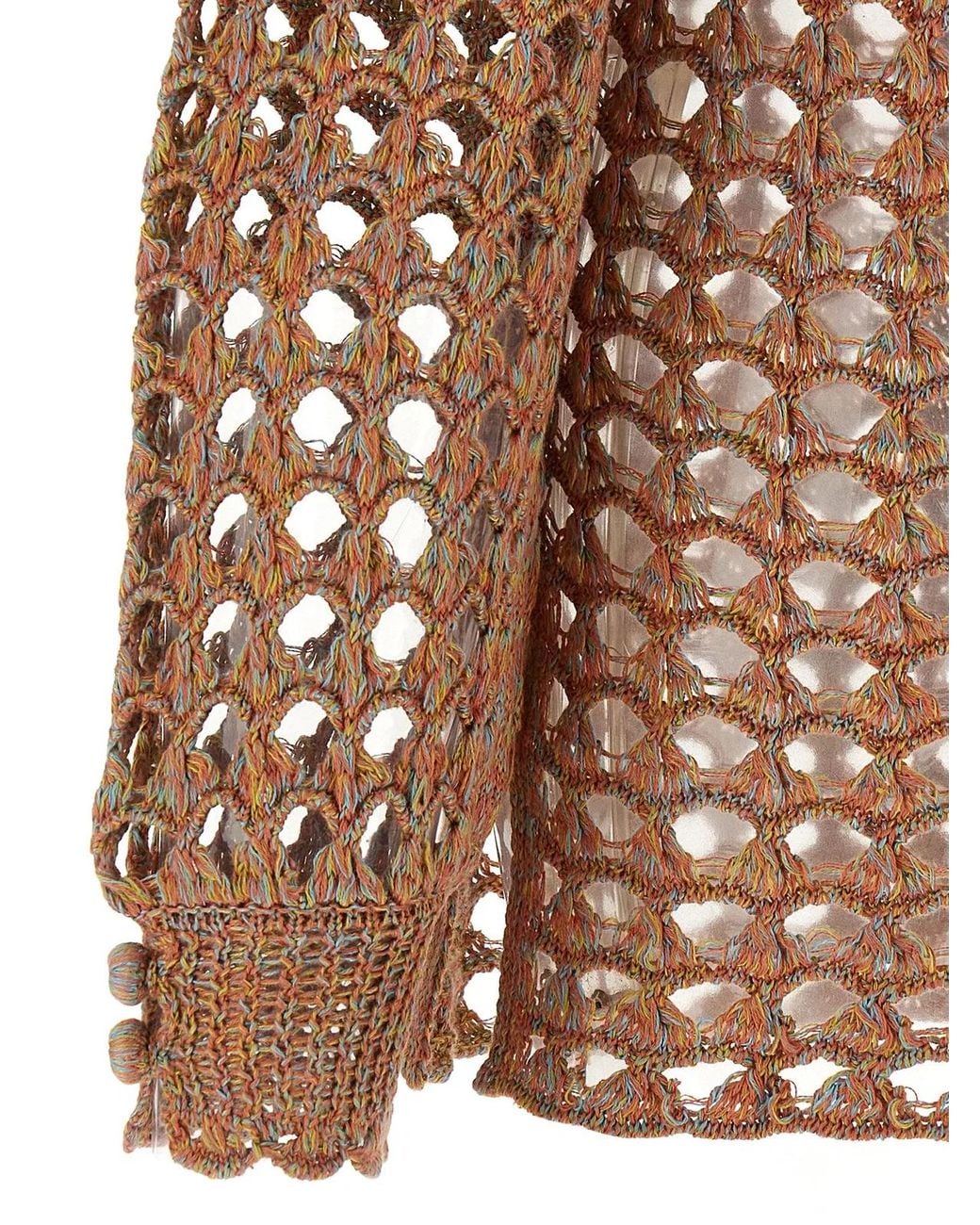 Valentino Garavani Brown Openwork Sweater