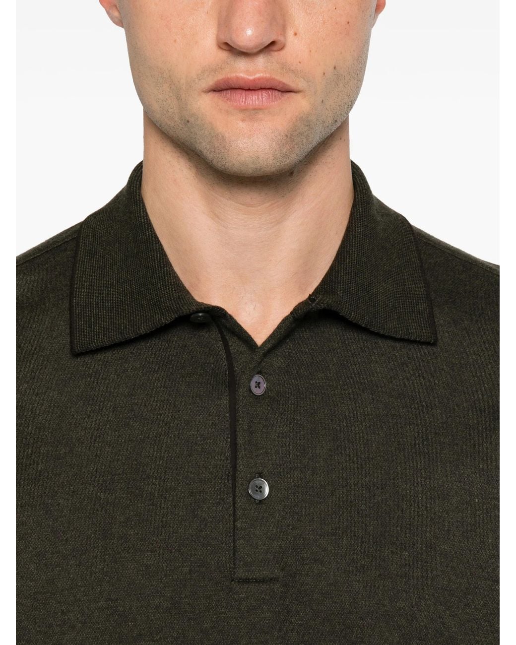 Zegna Green Polo Shirt for men