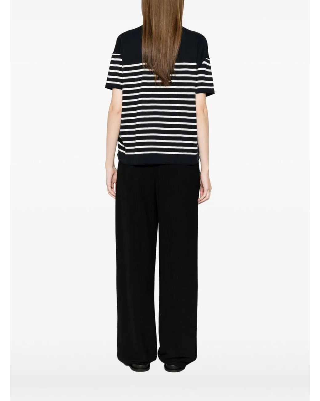 C.t. Plage Black Striped Cotton Sweater