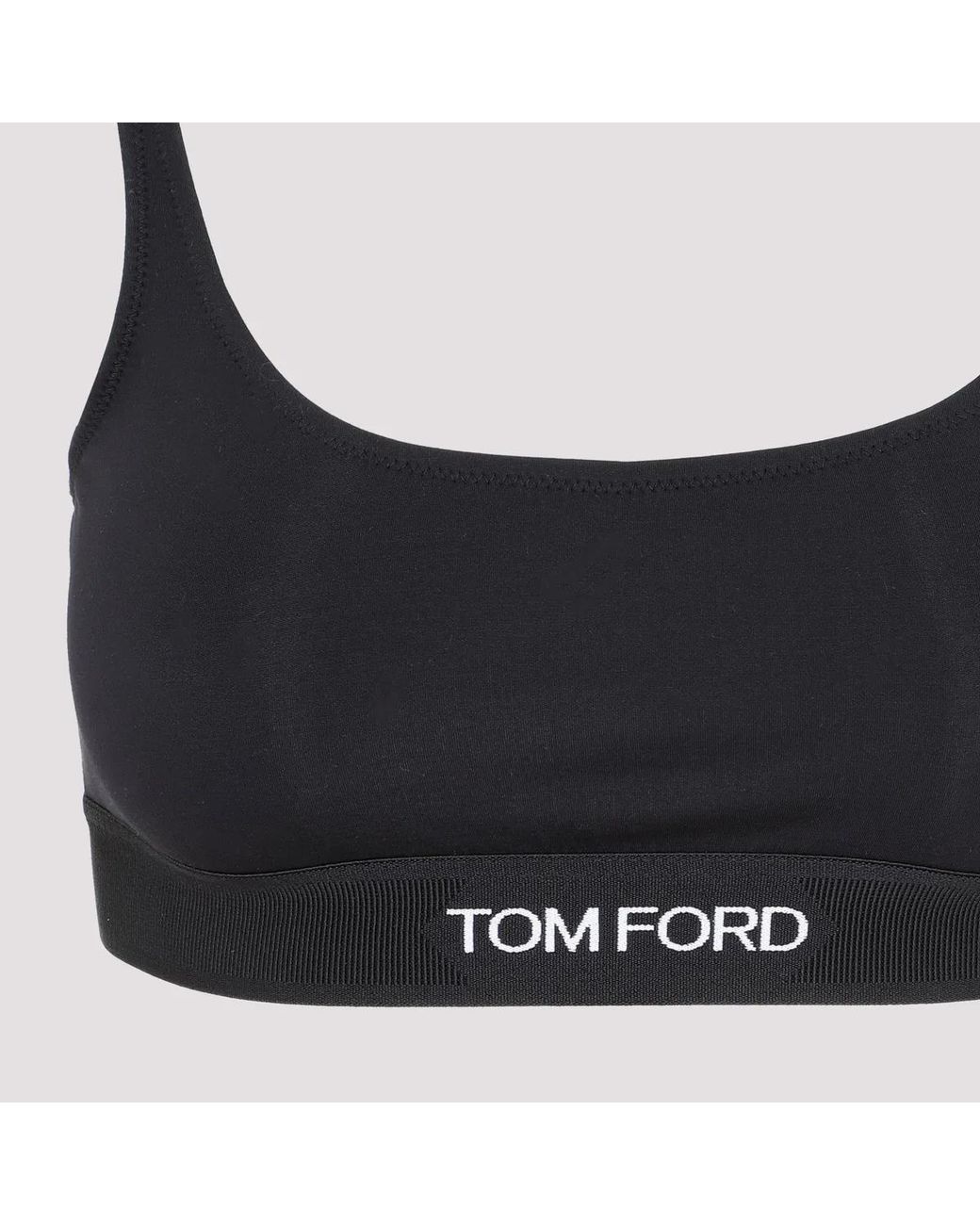 Tom Ford Black Logo Bralette Bra