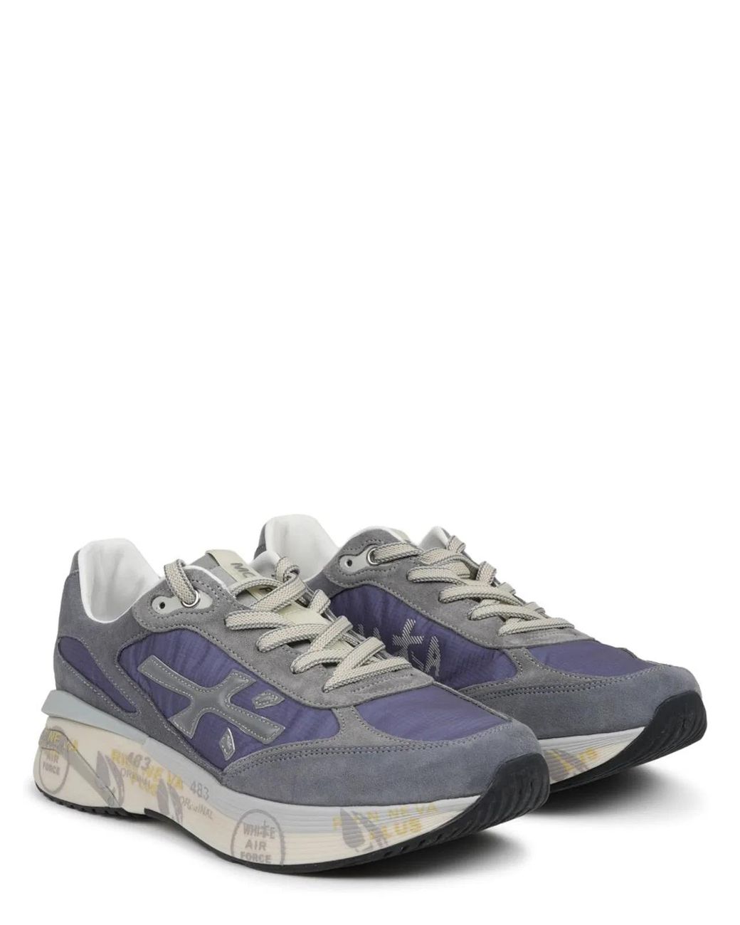 Premiata Gray Calf Leather Sneaker for men