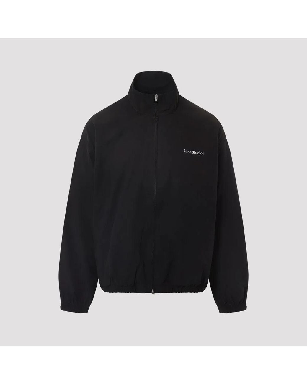 Acne Black Logo Nylon Blouson Jacket for men