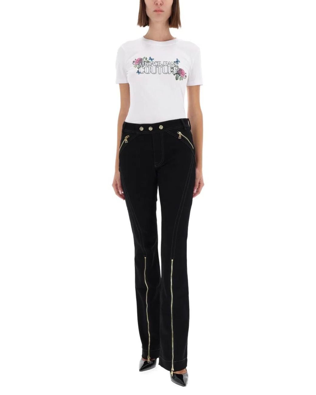 Versace Jeans Couture White Tshirt With Logo