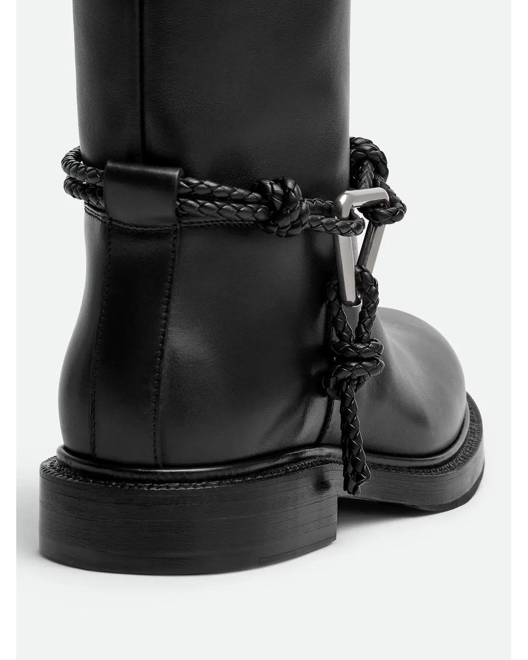 Bottega Veneta Black James Knee-High Calfskin Boots