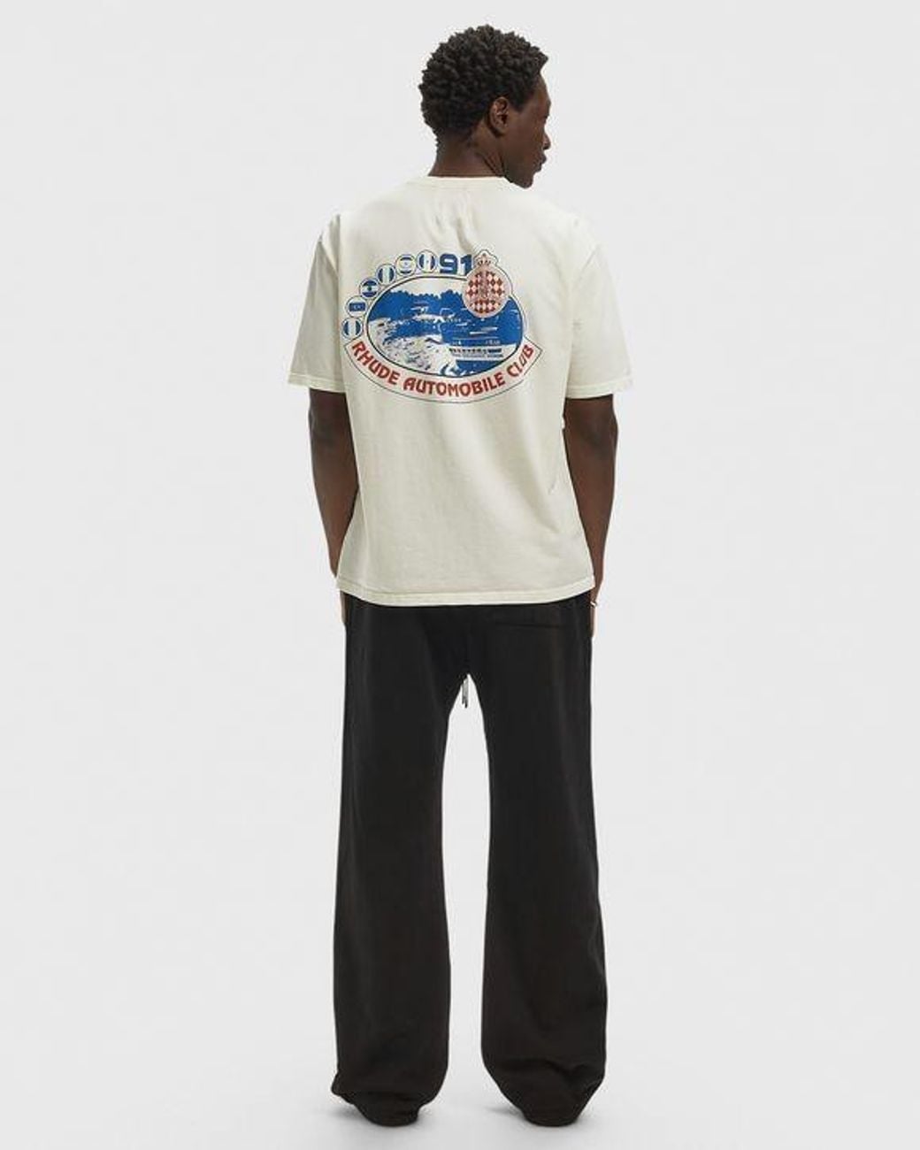 Rhude White Automobile Club Logo Tee for men