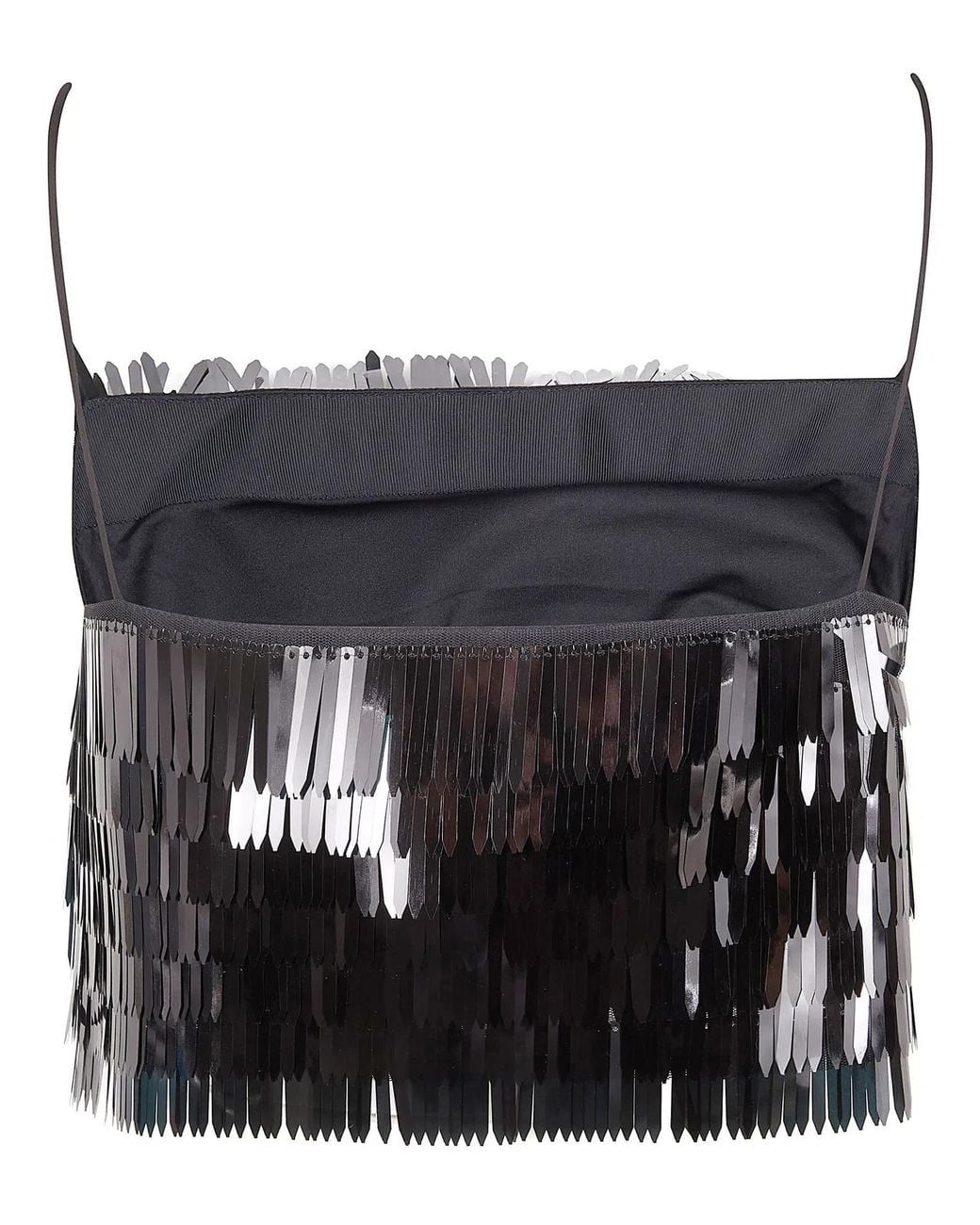 Self-Portrait Black Sequin Top