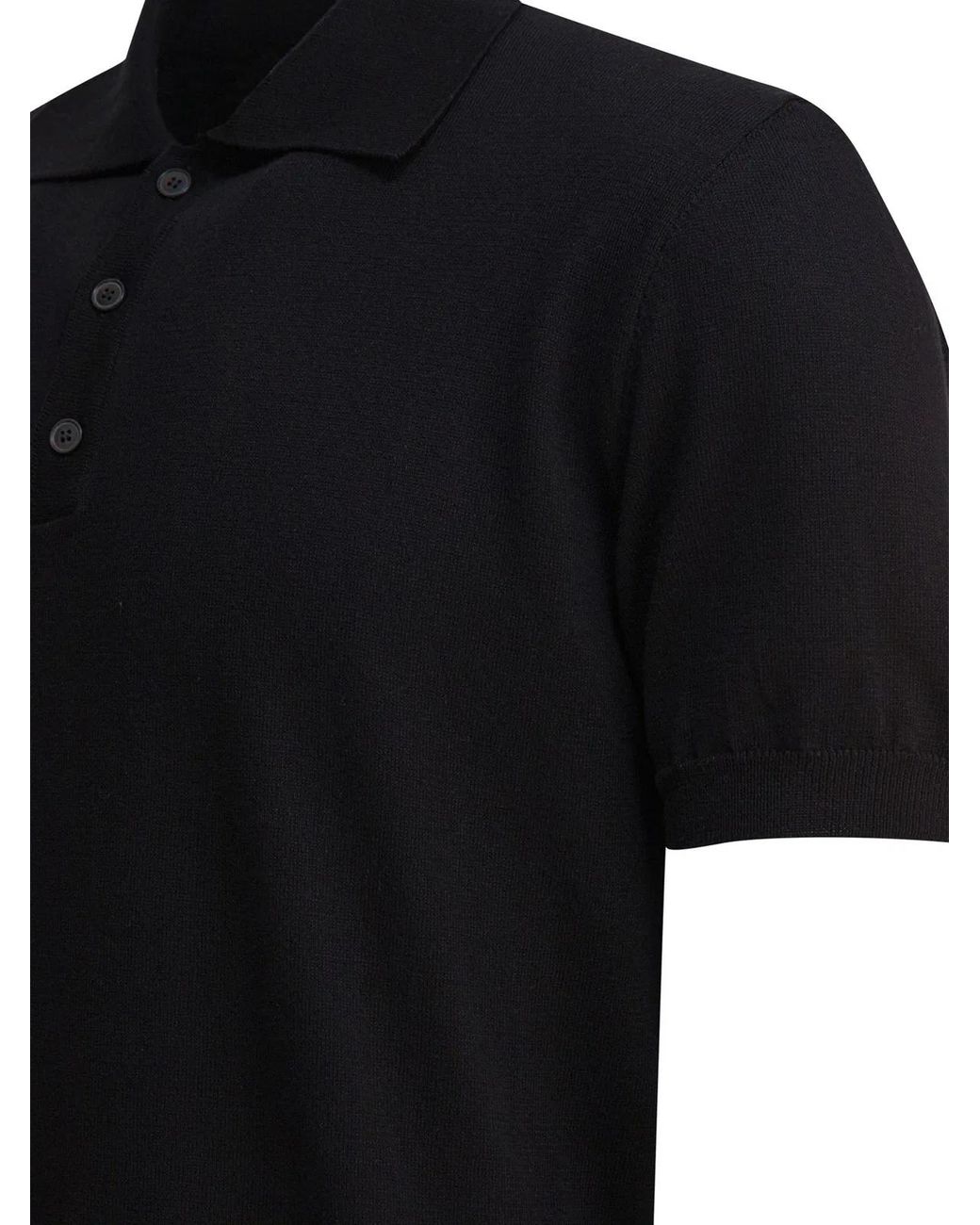 Altum Black Cotton Polo Shirt for men