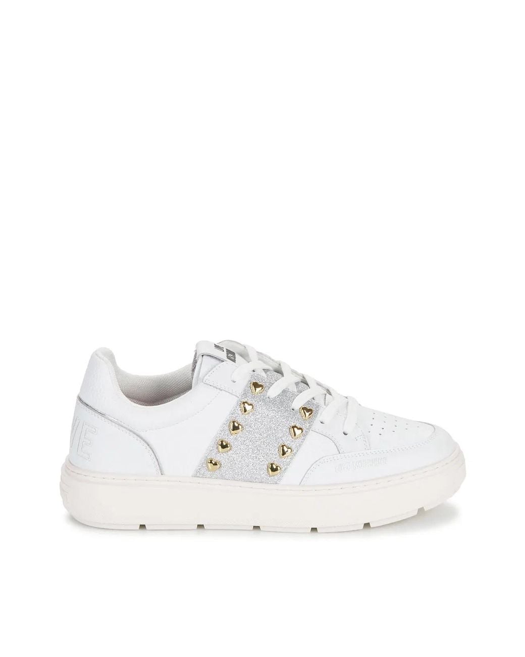 Moschino Couture White Bold 40 Studded Sneakers