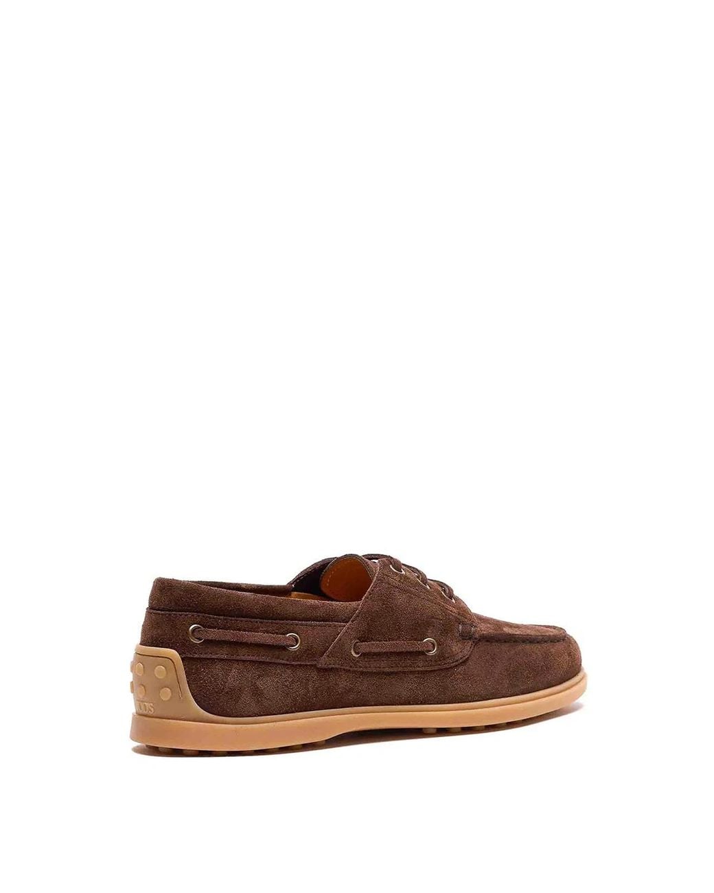 Tod's Brown Suede Boat Laofers for men