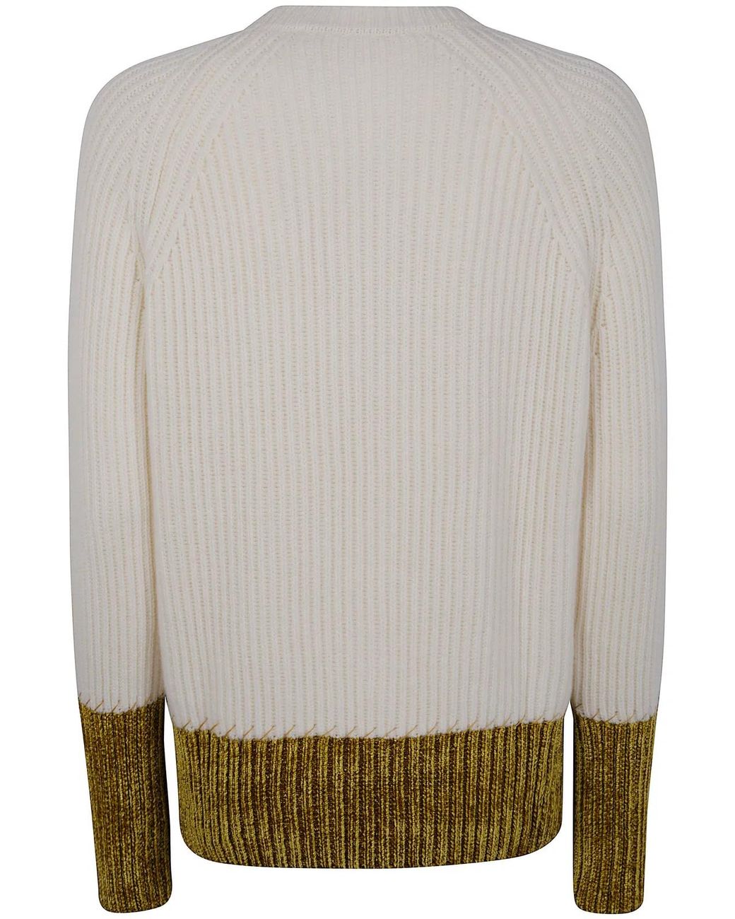 Marni Gray Ribbed Crew Wool Sweater
