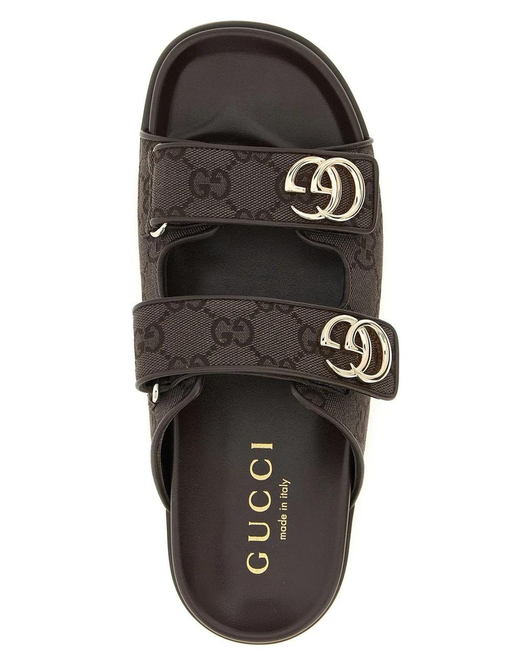 Gucci Black Cotton Slides Shoe