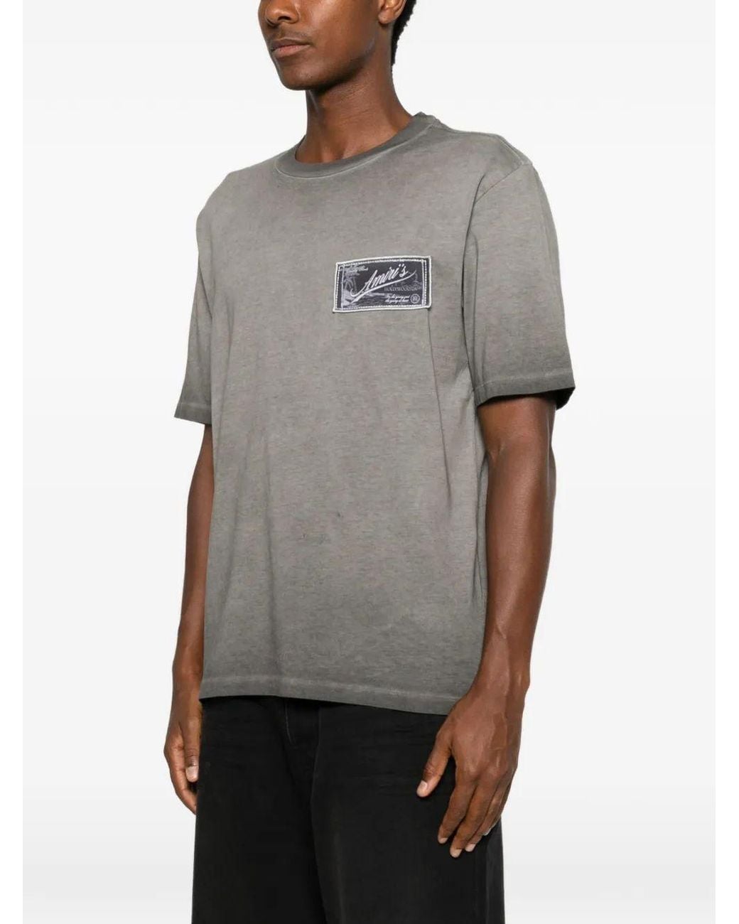 Amiri Gray Qlty Goods Patch Lj Gd Reg Tee for men