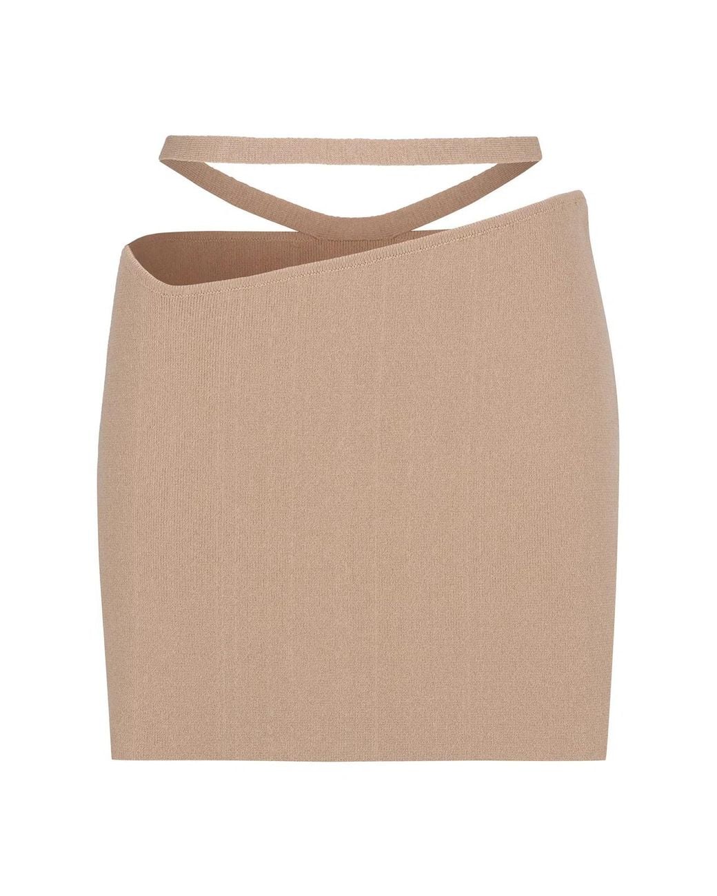 ANDREADAMO Natural Andreadamo Knitted Mini Skirt